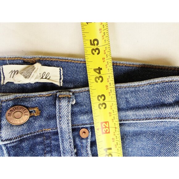 Madewell Size 24X25 Womens Cali Demi Boot Blue Denim Embroidered Logo Jeans - Picture 9 of 12